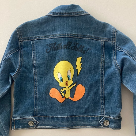 Warner Bros. Other - Looney Tunes Kids 4-5 Denim Jacket Tweetie Bird